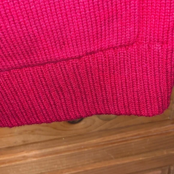 AUTHENTIC RALPH LAUREN CLASSIC RED BUTTON DOWN SWEATER SZ L - Picture 8 of 13